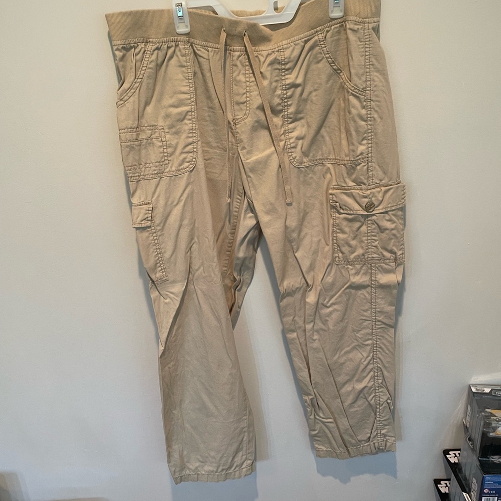 Faded Glory Tan Cargo Pants Relaxed Fit